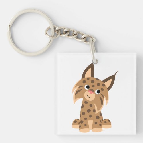 Cute Cartoon Prankish Lynx Acrylic Keychain