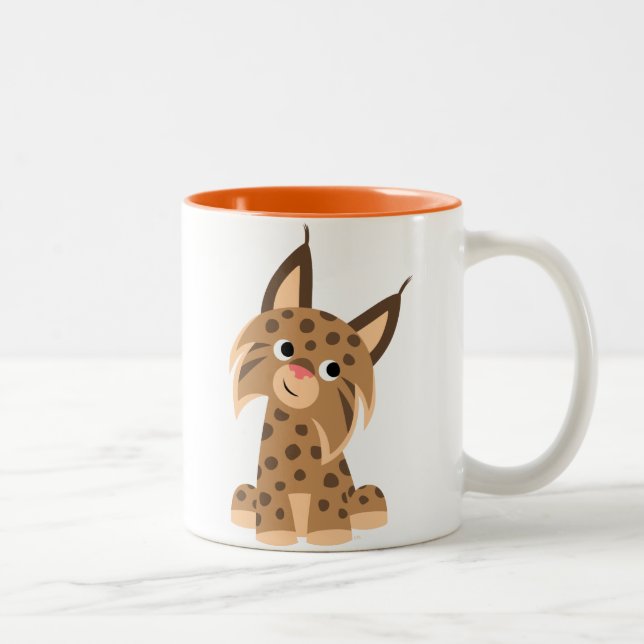 Cute Cartoon Prankish Lynx Mug (Right)
