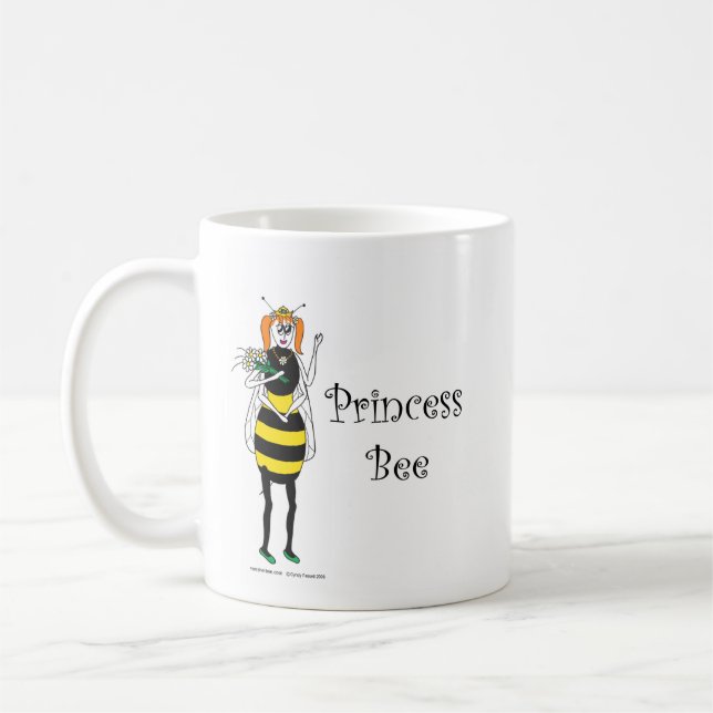 Cute cartoon Princess Bee Coffee Mug (Left)