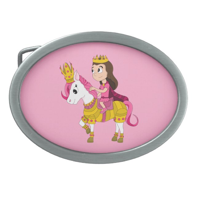 Cute cartoon princess belt buckle (Front)