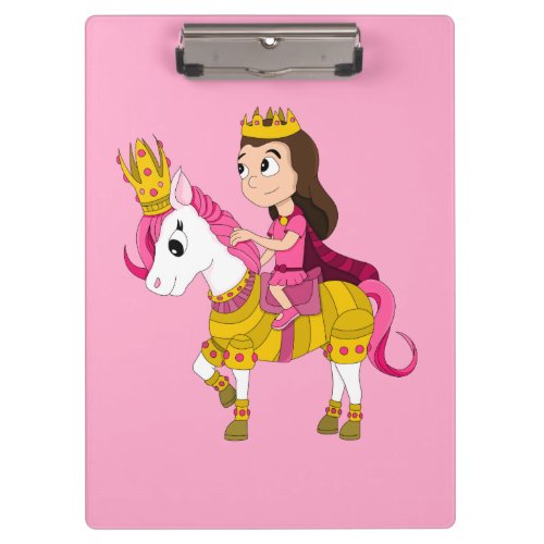 Cute cartoon princess clipboard