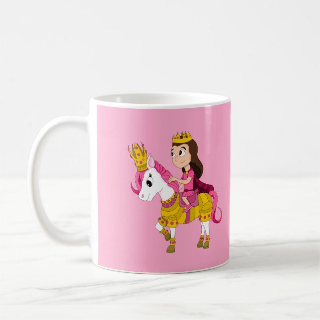 Cute cartoon princess coffee mug (Left)