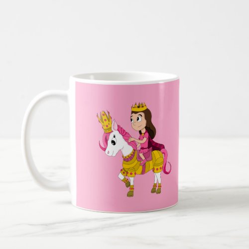 Cute cartoon princess coffee mug