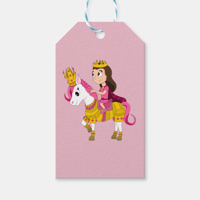 Cute cartoon princess gift tags (Front)
