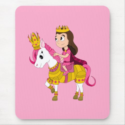 Cute cartoon princess mouse pad