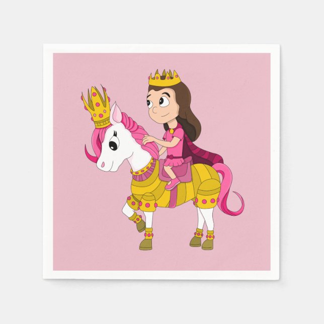 Cute cartoon princess napkins (Front)
