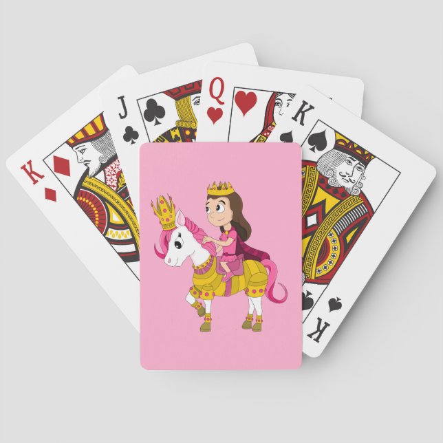 Cute cartoon princess poker cards (Back)