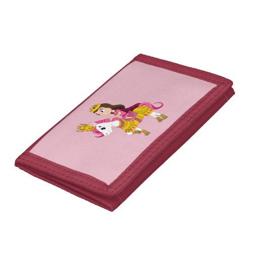 Cute cartoon princess trifold wallet
