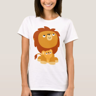 Proud Dad Lion with Cubs Lion Papa for Father's Day T-Shirt