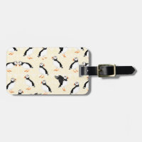 Cute cartoon puffin pattern