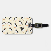 Cute cartoon puffin pattern