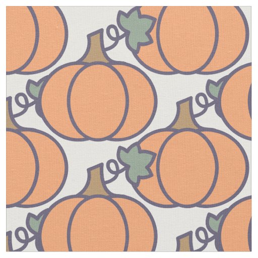 Cute Cartoon Pumpkin Pattern Fabric