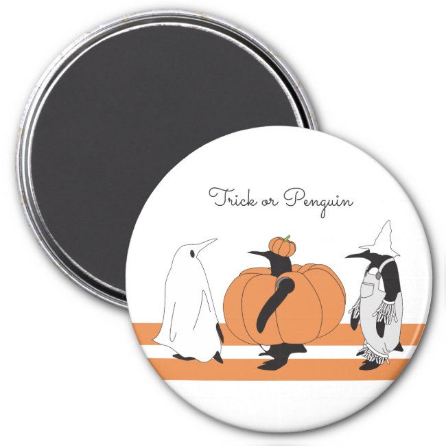 Cute Cartoon Pumpkin Penguin Funny Halloween