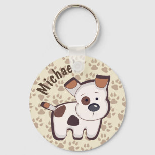 Cute Cartoon Puppy Dog Personalized Keychain