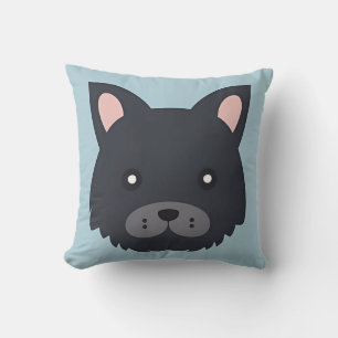 Cute Cartoon Puppy Face Throw Pillow