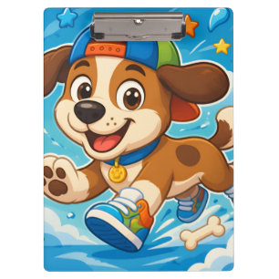 Cute Cartoon Puppy Kids  Clipboard
