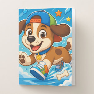 Cute Cartoon Puppy Kids Pocket Folder