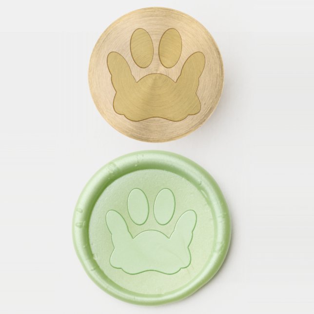 Cute Cartoon Puppy Paw Print And Bone Wax Seal Stamp (Stamped)