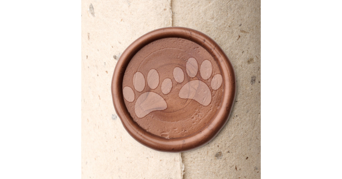 Dog Lover Hearts And Paw Prints Custom Wax Seal Stamp