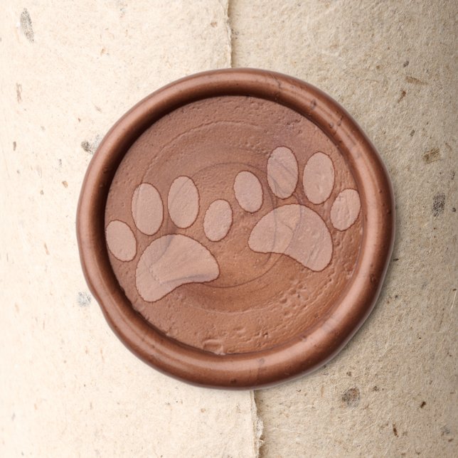 Cute Cartoon Puppy Paw Prints Wax Seal Stamp (Creator Uploaded)