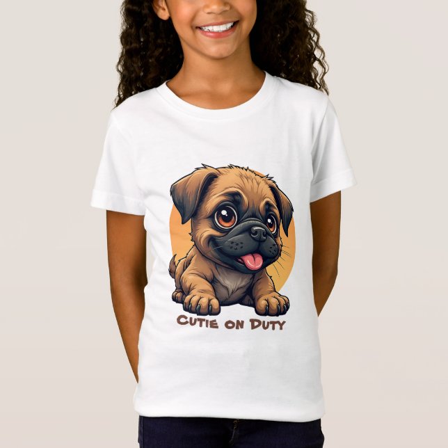 Cute Cartoon Puppy T-Shirt (Front)