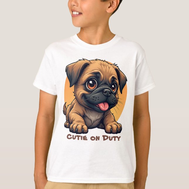 Cute Cartoon Puppy T-Shirt (Front)