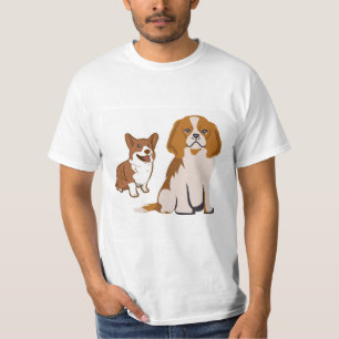 Cute Cartoon Puppy with Big Eyes T-Shirt