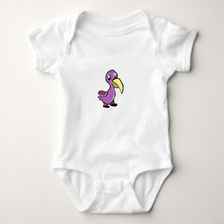 Cute Cartoon Purple Bird Baby Bodysuit