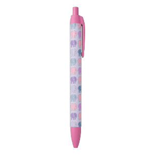 Cute Cartoon Purple Elephant Pattern Pen