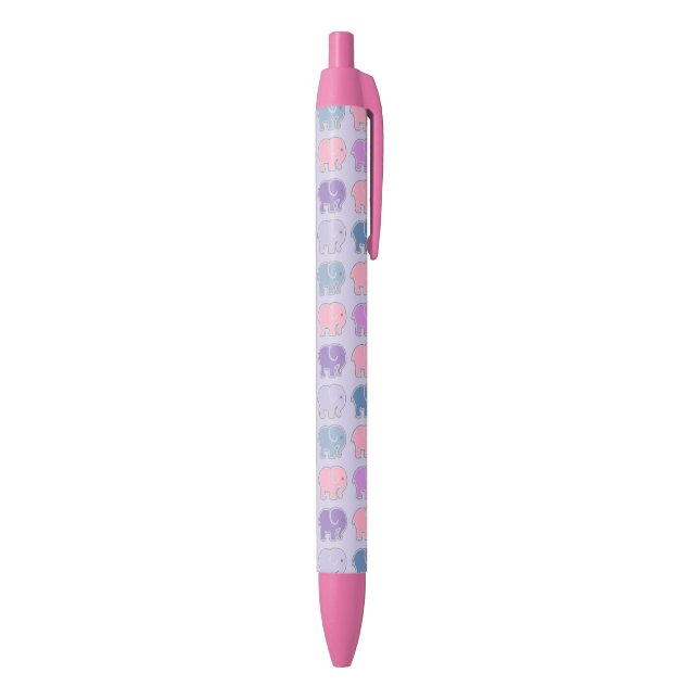 Cute Cartoon Purple Elephant Pattern Pen (Bottom (Vertical))
