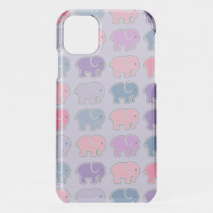 Cute Cartoon Purple Elephant Pattern iPhone 11 Case