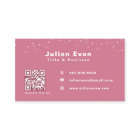 Cute Cartoon QR code Glitter Pink House Cleaning