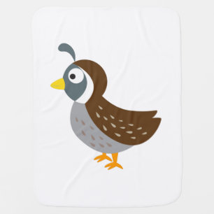 Cute Cartoon Quail Baby Blanket
