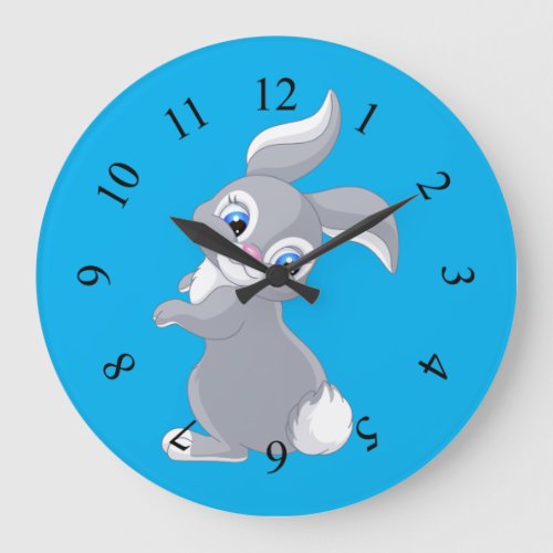 Cute Cartoon Rabbit Large Clock