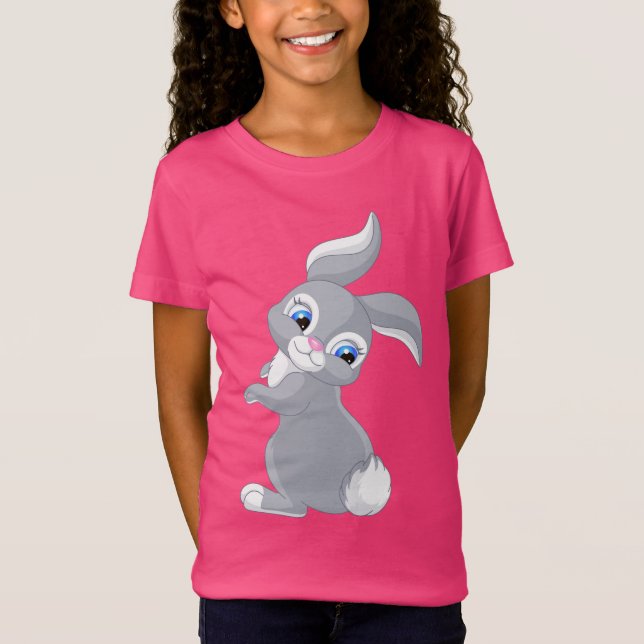 Cute Cartoon Rabbit T-Shirt (Front)
