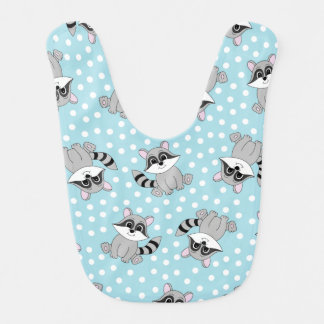 Cute cartoon raccoon baby bib