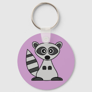 Cute Cartoon Raccoon Keychain