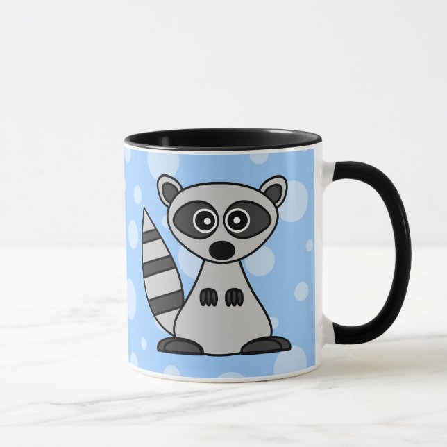 Cute Cartoon Raccoon Mug (Right)
