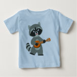 Cute Cartoon Raccoon Playing Banjo Baby T-Shirt