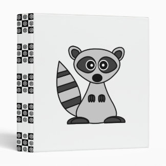 Cute Cartoon Raccoon School Binder