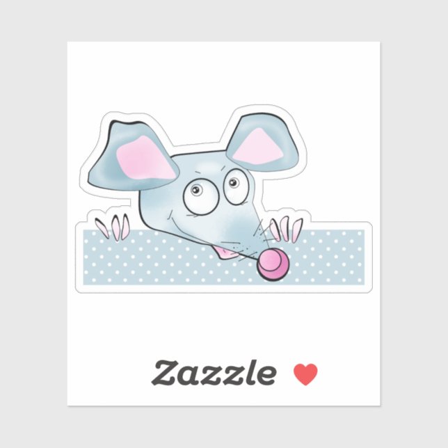 Cute cartoon rat mouse New Year 2020 symbol kids c Sticker (Sheet)