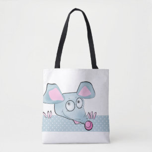 Cute cartoon rat mouse New Year 2020 symbol kids c Tote Bag