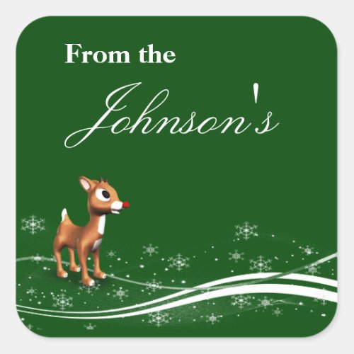 Cute Cartoon Reindeer Christmas Gift Tags