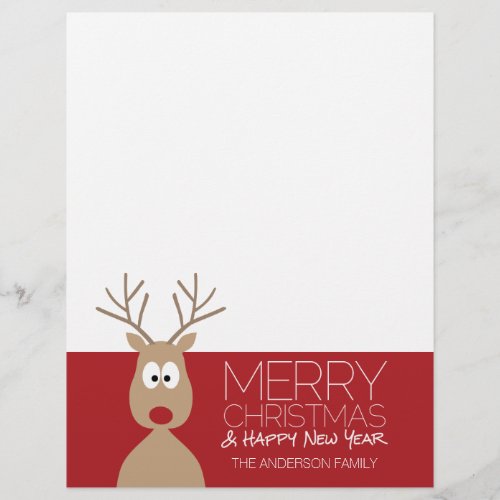 Cute Cartoon Reindeer _ Merry Christmas Greeting