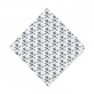 Cute cartoon rhino kung fu cartoon bandana