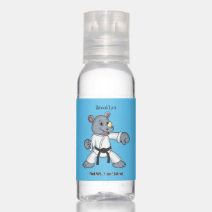 Cute cartoon rhino kung fu cartoon hand sanitizer