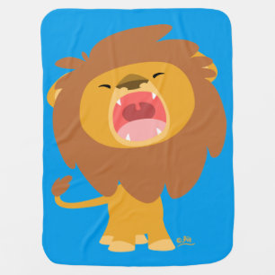 Cute Cartoon Roaring Lion Baby Blanket