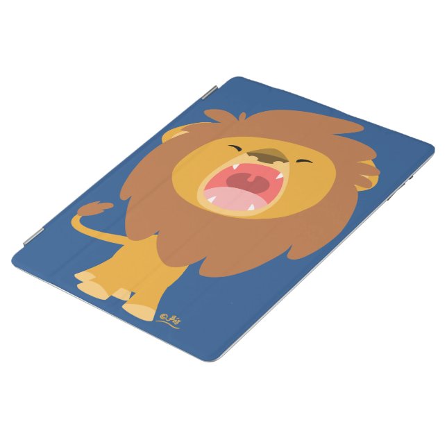 Cute Cartoon Roaring Lion iPad Cover (Side)