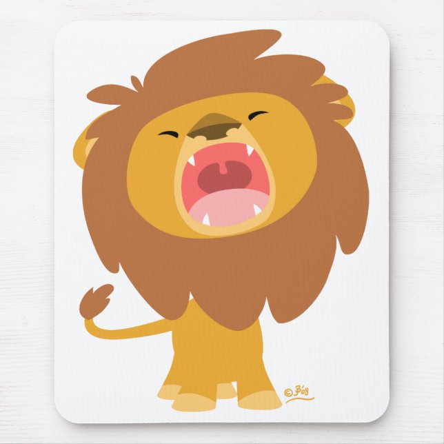 Cute Cartoon  Roaring Lion mousepad (Front)