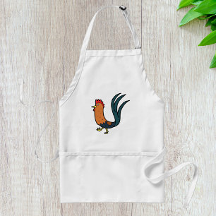 Cute Cartoon Rooster Adult Apron